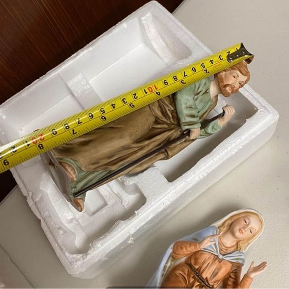 Home interiors vintage porcelain Christmas Nativity Set figurines - Picture 7 of 8